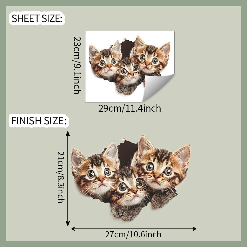 Kreskówkowy Uroczy Kot Zaglądający Naklejka na Deskę Sedesową Wystrój Łazienki Zabawna Zdejmowalna Wodoodporna Naklejka