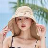 Wide Brims Sunproof Fisherman Hat With Open Top Design Bowknot Neck Cover For Women Outdoor Activity Fishing Camping