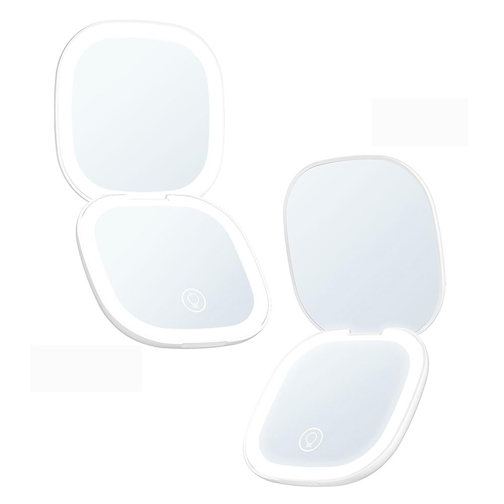 Travel Mirror With Light Magnification 1X Or 5X Touch Button Travel Magnifying Mirror For Gathering Dating Traveling