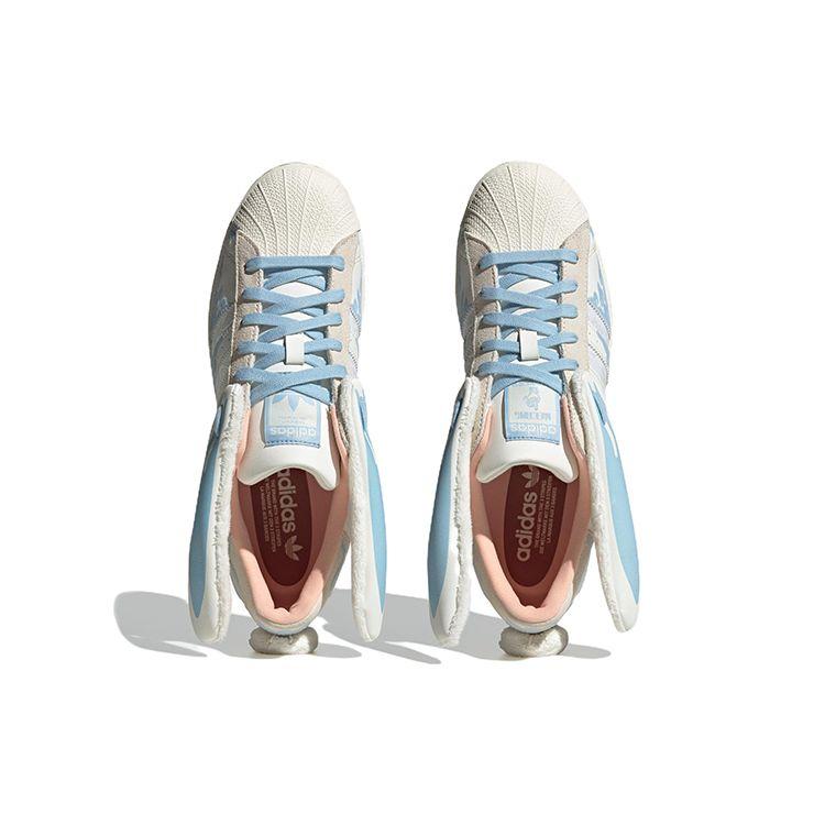 Adidas Originals Melting Sadness X  Superstar Papercut Classic Shell Toe Casual Low-Top Sneakers Unisex Sneakers White Blue ID9471