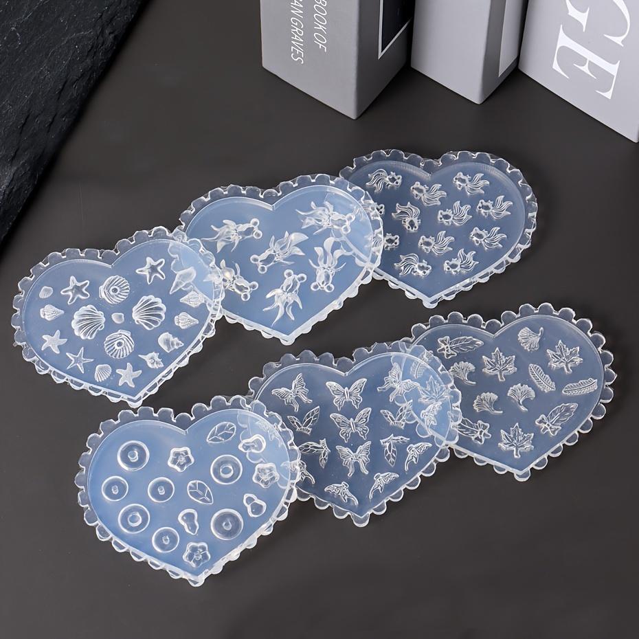 

6 шт. Силиконовые формы для лепки – Летний пляжный стиль с морской звездой, ракушкой и золотой рыбкой, Трафарет для нейл-арта для DIY аксессуаров для ногтей и украшений из полимерной глины 6pcs