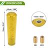 HOPESPANNER Cylindrical Crystal Shift 1 with 2 Easy Universal Fit for Cars Knob, Acrylic, Yellow, Set, 15cm, Adapters, Installation,