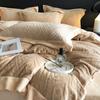Maternal and Infant Class A Milk Fleece Bed Set of Four Pieces for Autumn and Winter Warm and Thick Coral Fleece Sleeping Naked with Fleece