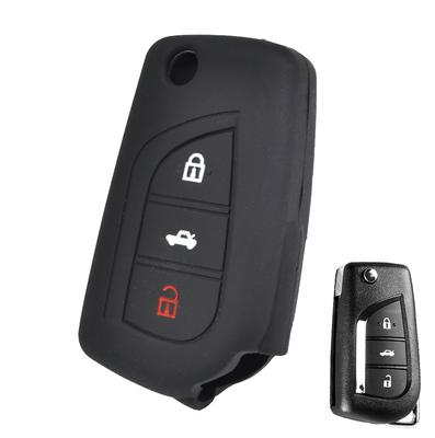 Θήκη Καλύμματος Κλειδιού Σιλικόνης Για Toyota Auris Corolla Avensis Verso Yaris Aygo Scion TC IM 3 Κουμπιά Κέλυφος Προστατευτικό Κλειδοθήκης Δέρμα