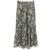 Mila Owen Floral Narrow Long skirt Charcoal system Women Used
