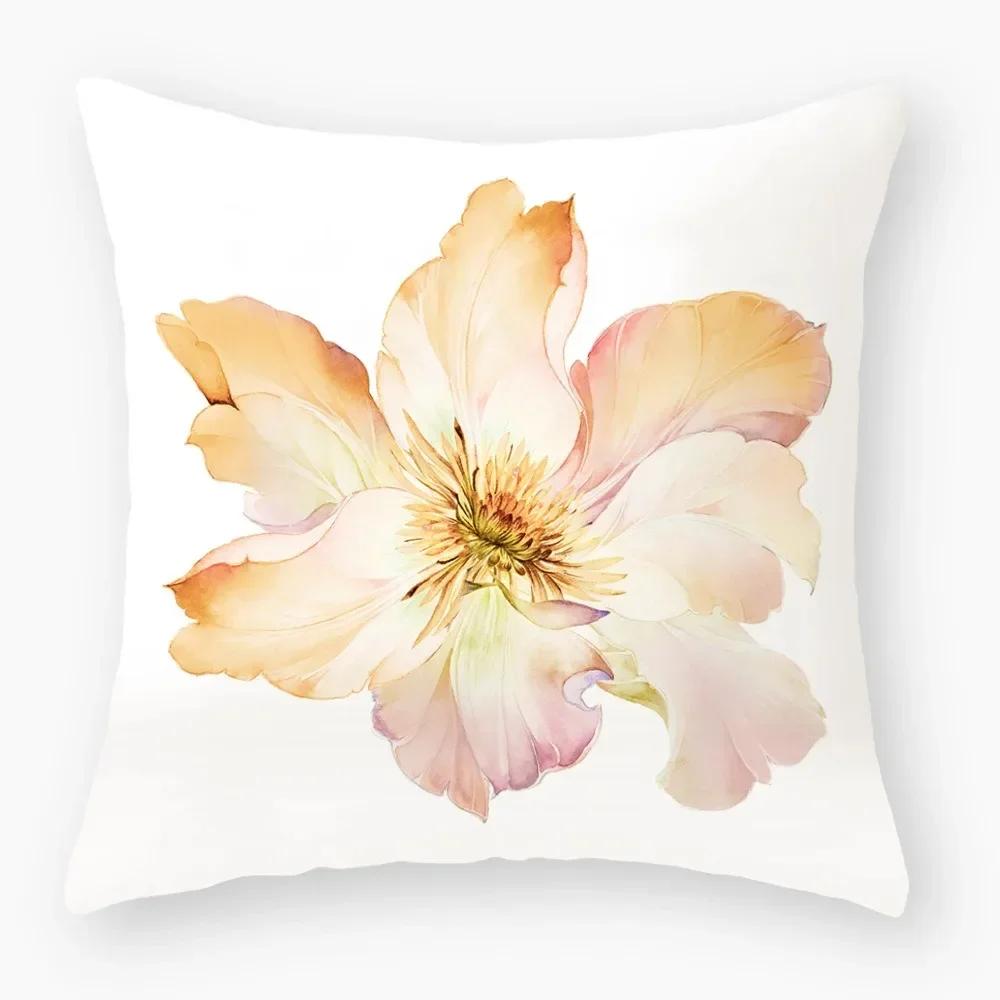 Fashionable Luxury Home Decor Office Seat Cushion Cover Owl Floral Plant Pattern Printed Throw Pillow Cover