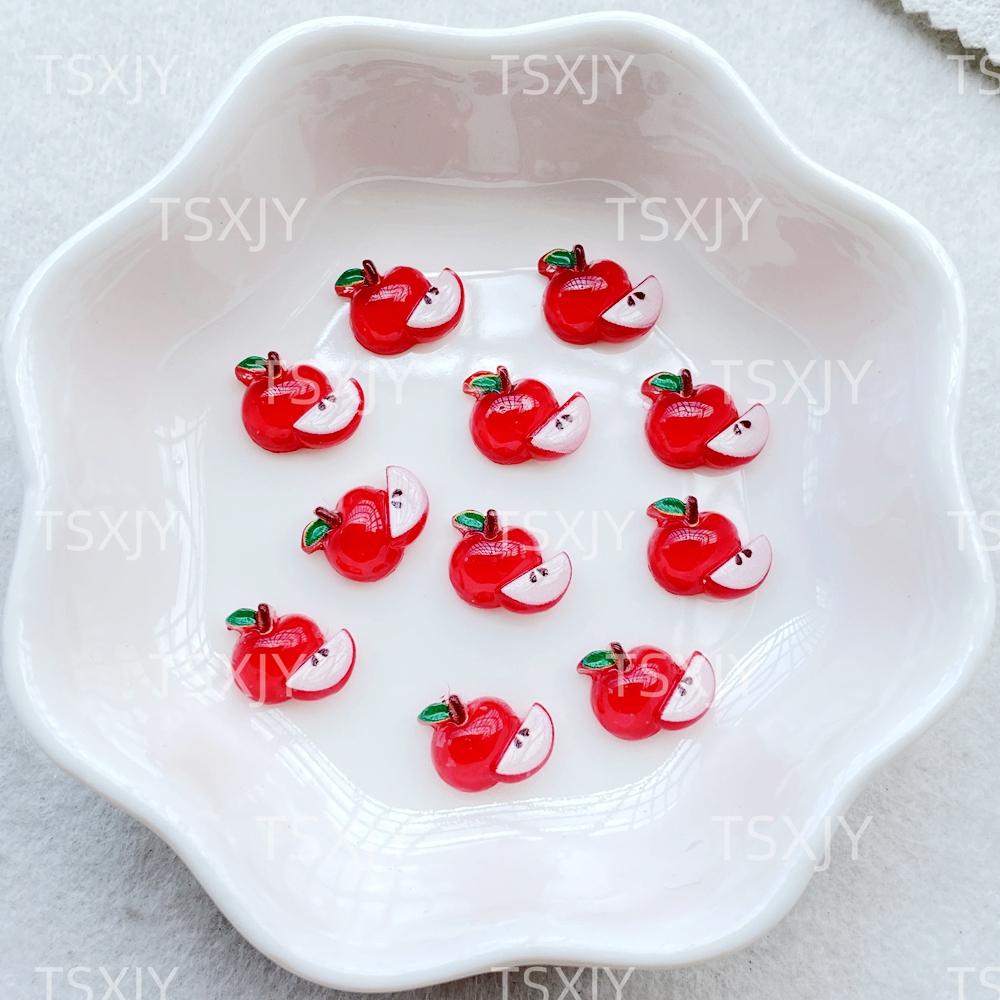 50 Stück Neue Nagelkunst Mini Weihnachtsfrüchte wie Kirschen Erdbeeren Charms Strasssteine DIY Bastelartikel für Nägel 3D Dekorationen