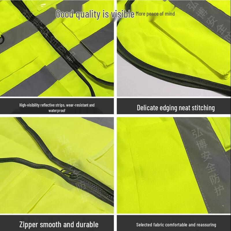 Lishinhongbo Multi-Pocket Reflective Safety Vest