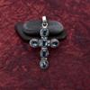 Aquamarine Gemstone Cross Shape Pendant : 925 Sterling Silver Handmade Jewelry Pendant