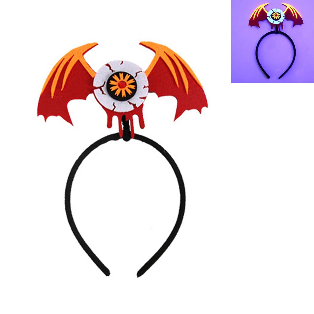 Halloween Glow Hair Hoop Lightweight Makeup Party Fun Hairband For Photos Ghost Festival Fluorescent Decorations