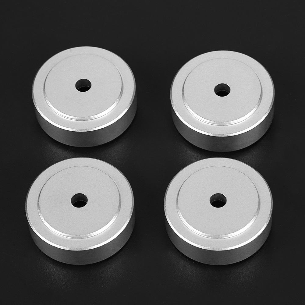 4 buc picioare amplificator din aliaj de aluminiu 30 * 10 mm, amortizoare de șoc, tampoane amplificator, picioare argintii