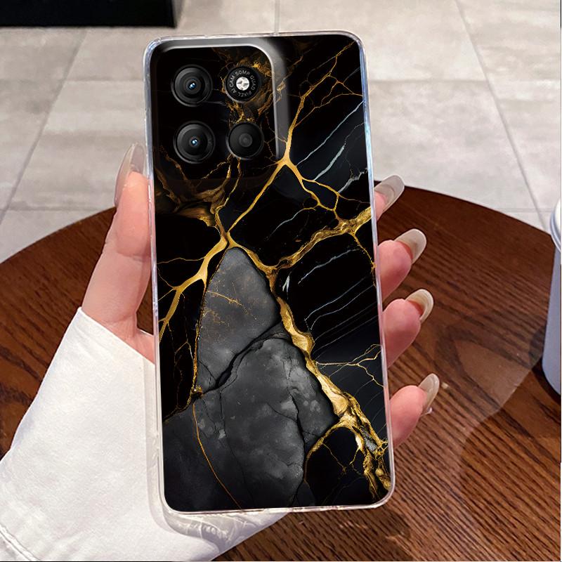 Case For Motorola Moto G15/G15 Power 4G Soft Silicone TPU Clear Shell Viral Painted Casing For Moto G75 5G Shockproof Cover