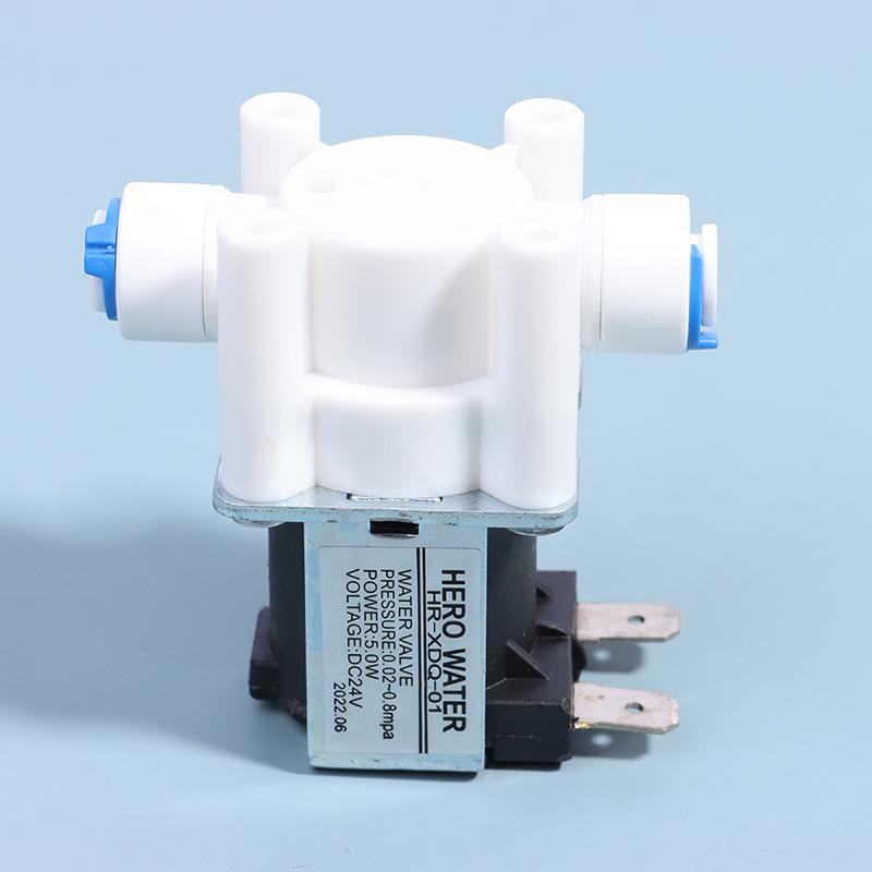 1Pc Inlet Solenoid Valve 12V/24V Pure Water Machine, Water Purifier, Reverse Osmosis 2-Point Quick Connect Valve Switch