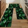 1 Buc Covorașe de Bucătărie Anti-Oboseală, Imprimeu Frunză Verde Impermeabil Anti-Alunecare Covoraș de Bucătărie Gros Căptușit Covoraș Confortabil pentru Stat în Picioare pentru Bucătărie