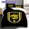 Al-Ittihad Club Pattern Bedding,Quilt Set Quilt Cover Pillowcase Home Birthday Gift(1 * Duvet Cover + 2 * Pillowcase, Without Core)