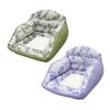 Inflatable Pool Lounge Chair with Cup Holder Tropical Leaf Print Blow-Up Water