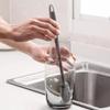Perie pentru sticle de lapte din silicon Scrubber Curățător de sticlă cu mâner lung Sticle de băutură Perie de curățare Instrument de curățare a bucătăriei