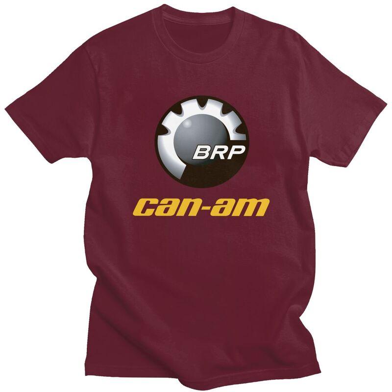 Custom BRP ATV Can Am Logo T Shirt for Men Pure Cotton Tshirt Fashion Tee Short Sleeves Tshirts Loose Fit Clothing