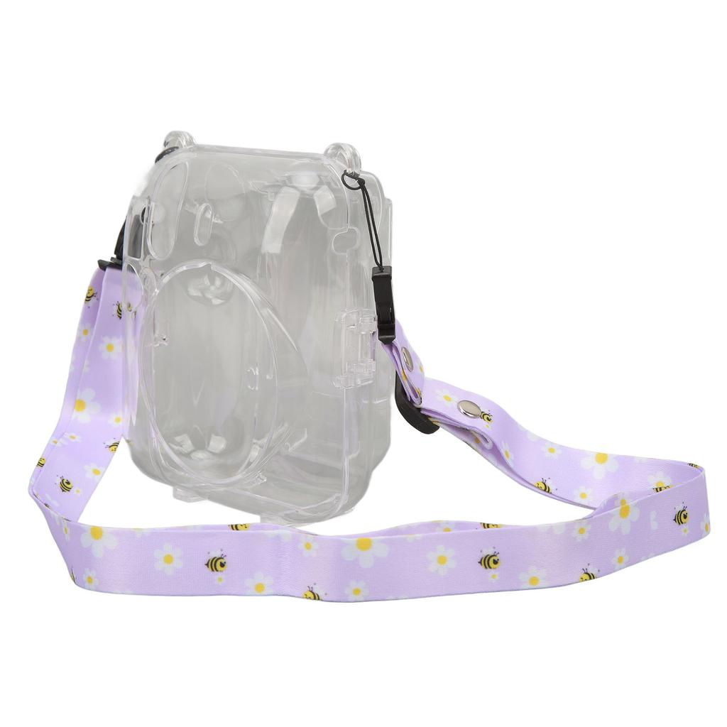 Instant Camera Case Kit Shoulder Strap Sticker Camera Case Durable Camera Protective Clear Case for Instax Mini 12
