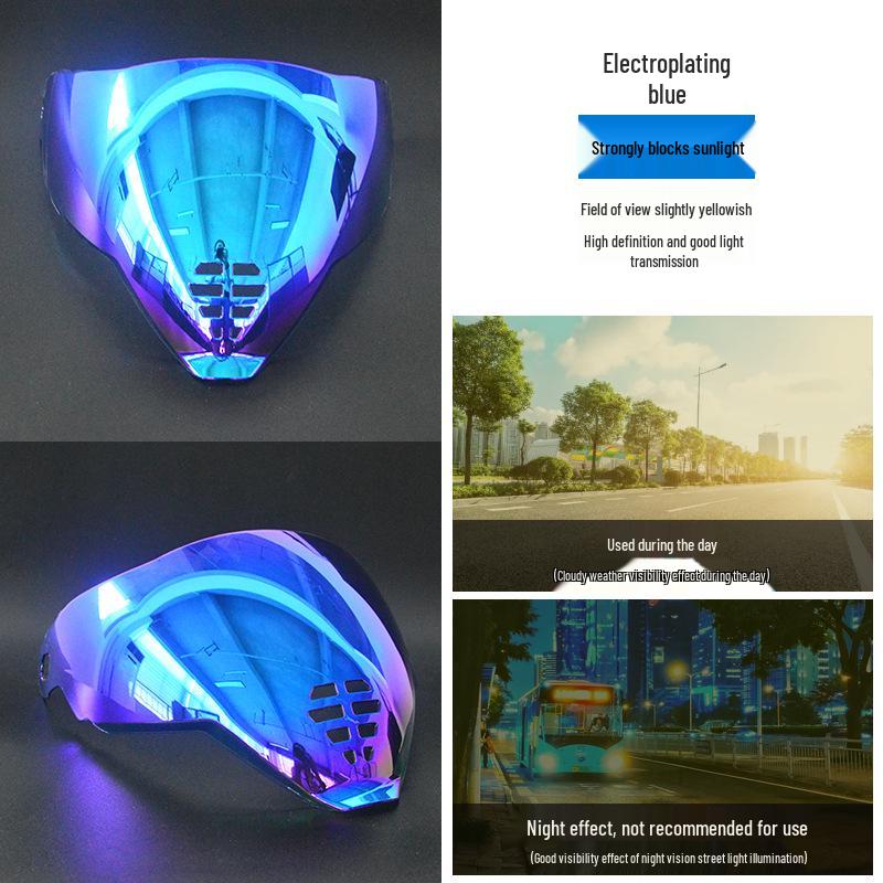 Universal Electroplated High-Definition Lens for Oni Mask Airflite Helmet - Tea Color, Day and Night Compatible