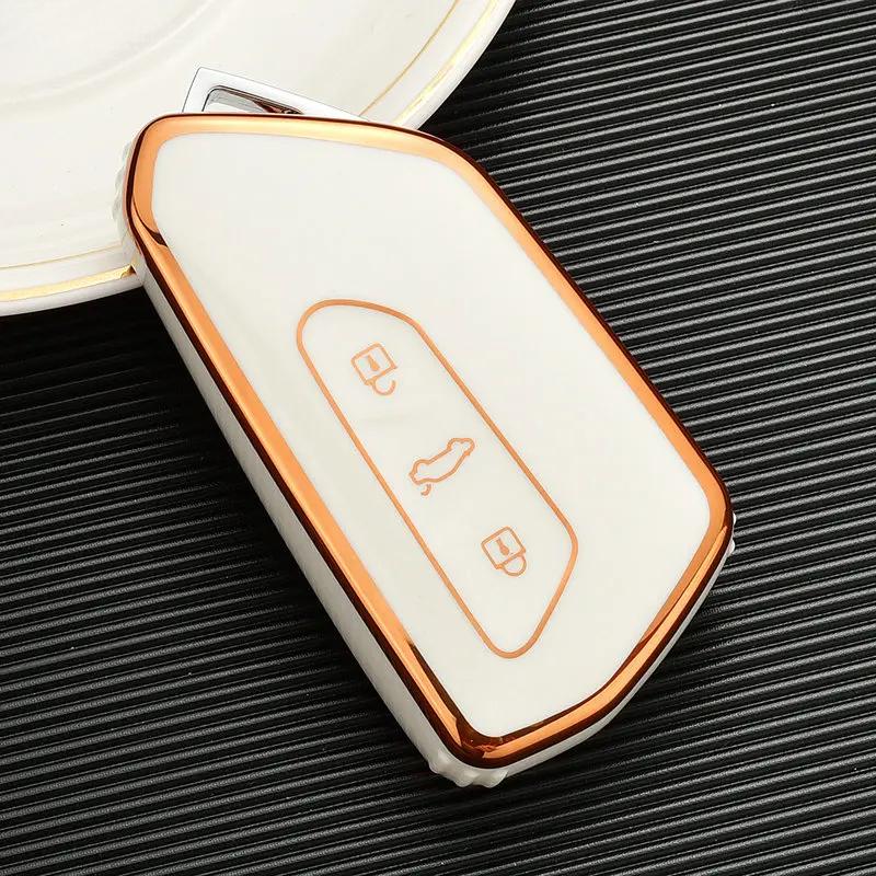 Tpu Car Key Case Cover Shell Fob For Vw Volkswagen Golf 8 Mk8 Id3 Id4 Cupra Skoda Octavia A8 Seat Leon Mk4 Formentor Tarraco