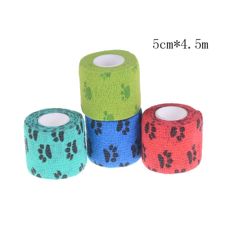 

Waterproof Elastic Bandage Self Adhesive Breathable Tape Colorful Pet Bandage 5cm*4.5m