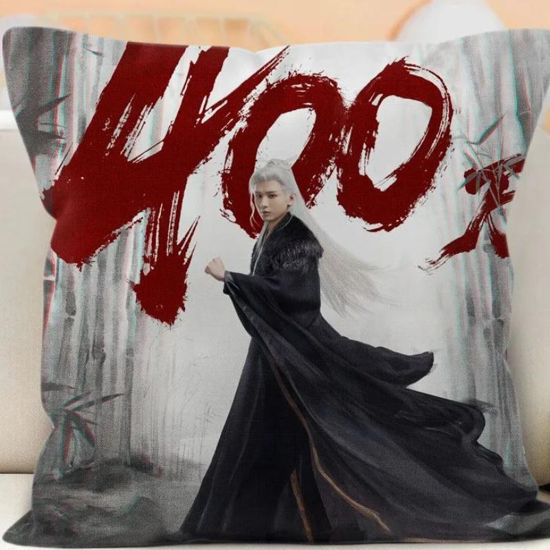 Cheng Yi Dubbelsidigt Tryckt Kuddfodral TV Legenden Resa Xiao Qiushui Li Chenzhou Dramabilder Heminredning Kuddfodral