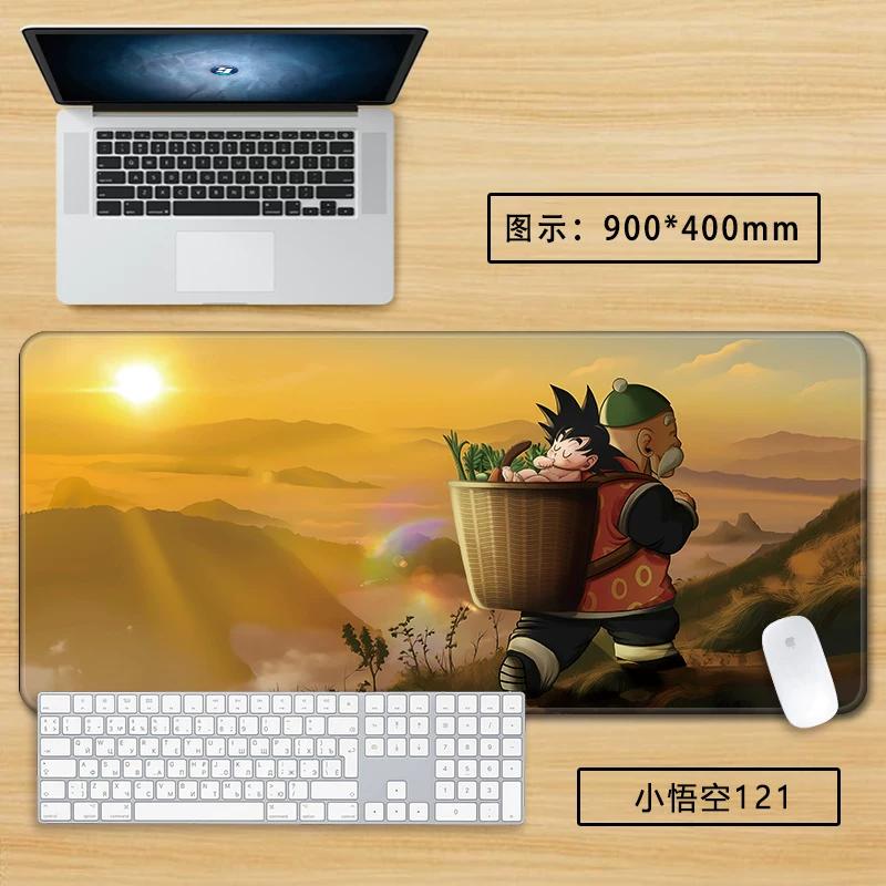 Neuer Schlichter Stil Son Goku Leder Mauspad Übergröße Animation Dragon Ball Kakarotto Kreative Computer Tastatur Büro Rutschfest Wasserdicht Tischmatte