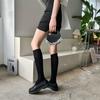 Japanese College Style Women'S Socks Jk Calf Socks Autumn And Winter Cotton Knee Socks Black And White Casual High Tube Socks Children'S Solid Color