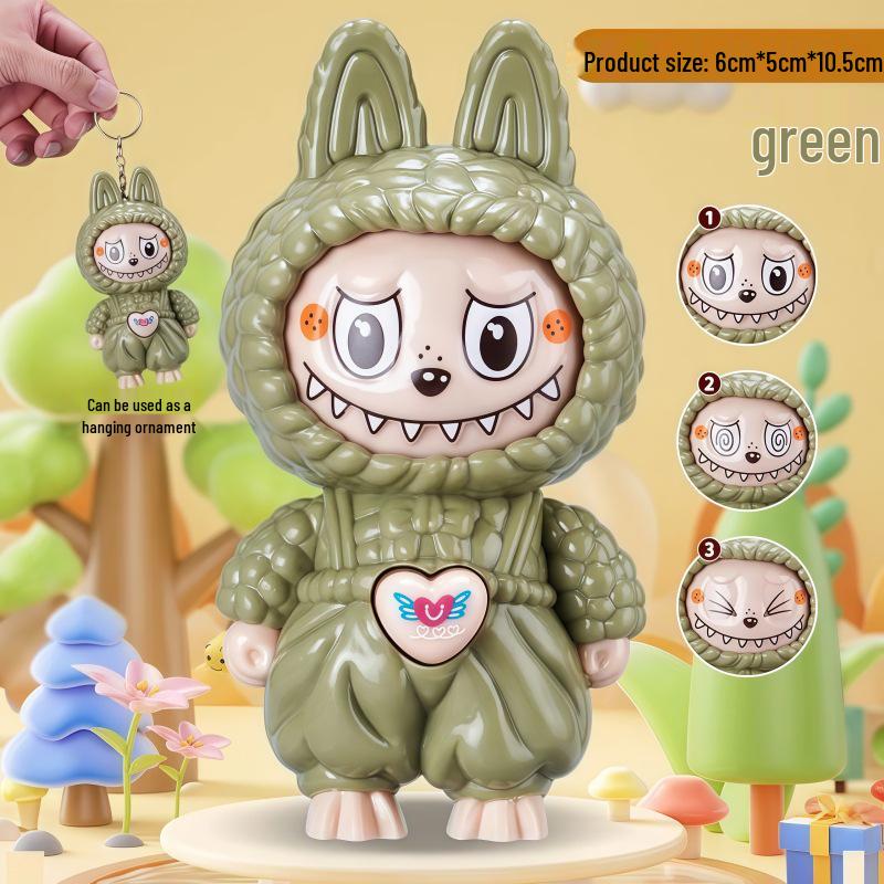 Labubu Face-Changing Doll: Creative Decompression Toy and Bag Charm for Kids