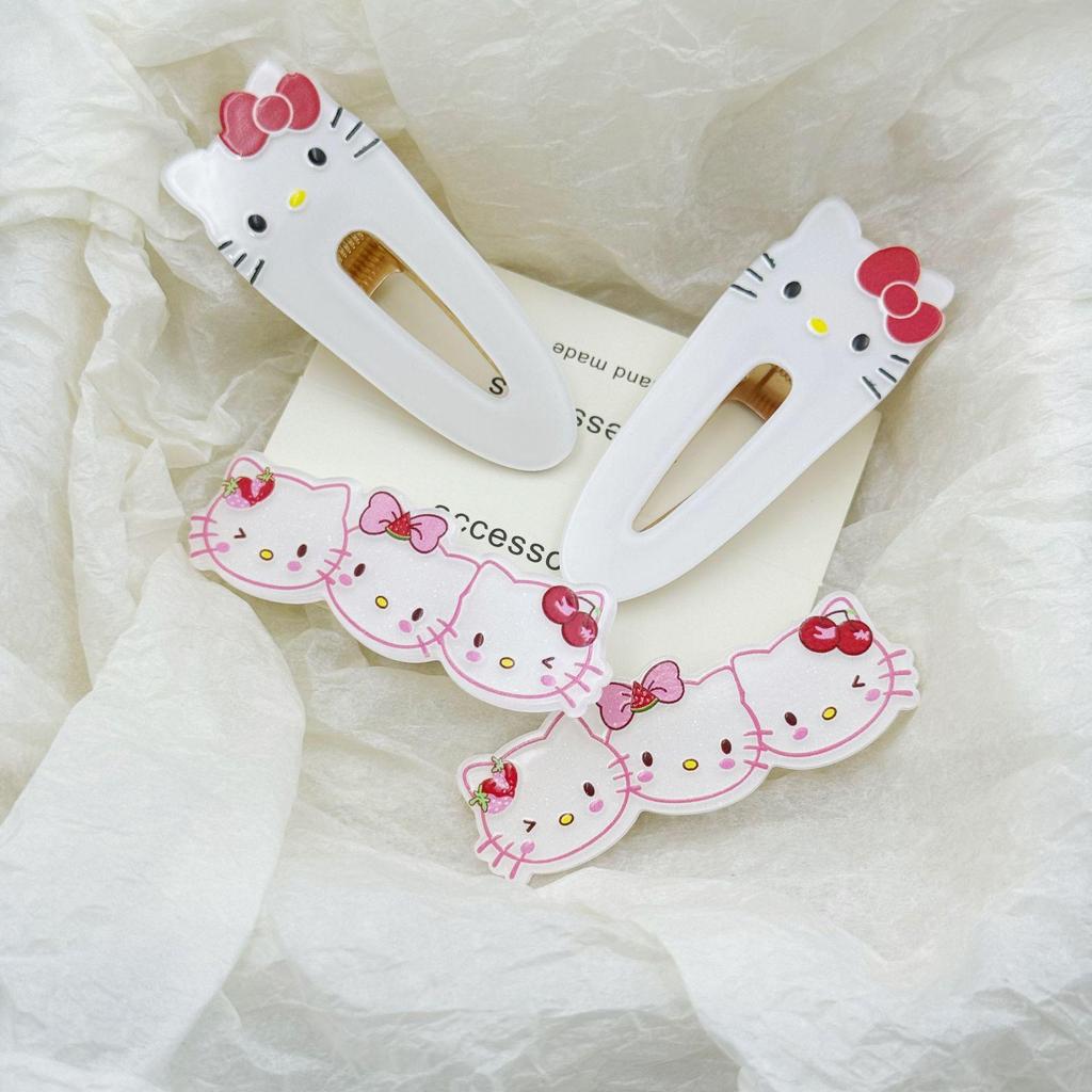 Japanese Cartoon KT Duckbill Clip: Sweet & Cute Hair Accessory for Kids & Students