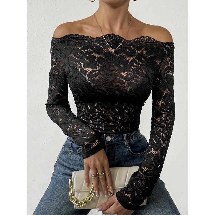 Spring And Autumn New Women'S Versatile Long Sleeve Daily Business Commuter Elegant Comfort Sexy Bottom Shirt Top