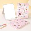 Thickened PU Leather Folding Makeup Mirror - Cute, Standable Desktop Dressing Mirror for Women