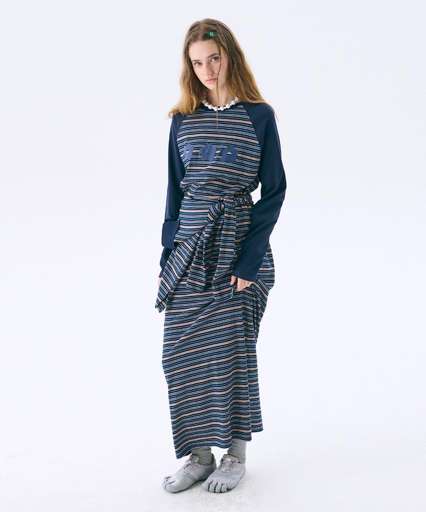 Jun Jun Space Raglan Long Dress_Navy