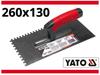 Stainless steel plastering trowel 260x130 mm, notched 10x10 mm YT-5204 YATO