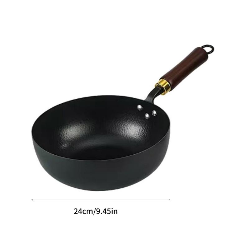 Large Capacity 24cm Chinese Cast Iron Cooking Pan Nonstick Coating For Healthy Frying And Stewing