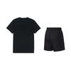 Li Ning Logo Round Neck Short Sleeve T-Shirt Solid Color Quick-Dry Comfortable Shorts Casual Sports Set Unisex Sets YATV115-2