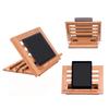 Support de lecture pliable en bois peu encombrant avec clip pour page, angles réglables, support pour manuel, partitions de musique, livre de cuisine