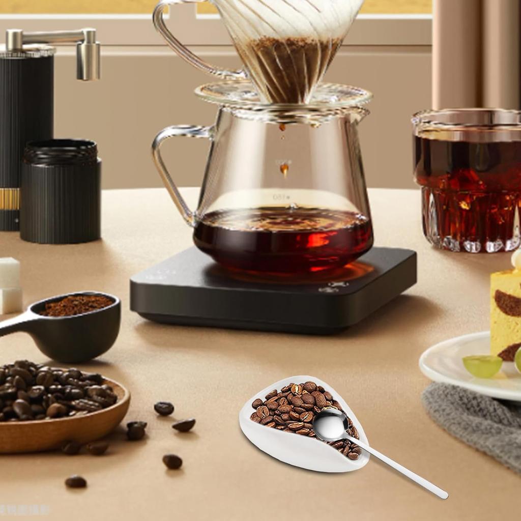Coffee Bean Scale Dish Coffee Dosing Tray Spray Bottle Coffee Weighing Tools Measuring Spoon Gift for Coffee Enthusiasts