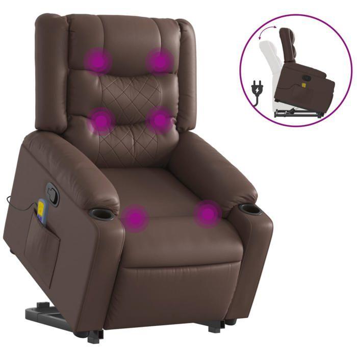 VidaXL Reclining Massage Armchair, Relaxation Chair with Adjustable Backrest and Footrest, Living Room Seat 3206557