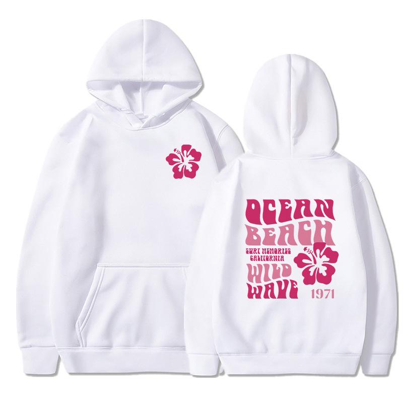 

Толстовки Оушен Бич Повседневный Дизайн Худи для Девочек Мужская Женская Толстовка Флис Оверсайз Для Пар Повседневная Уличная Одежда Худи S