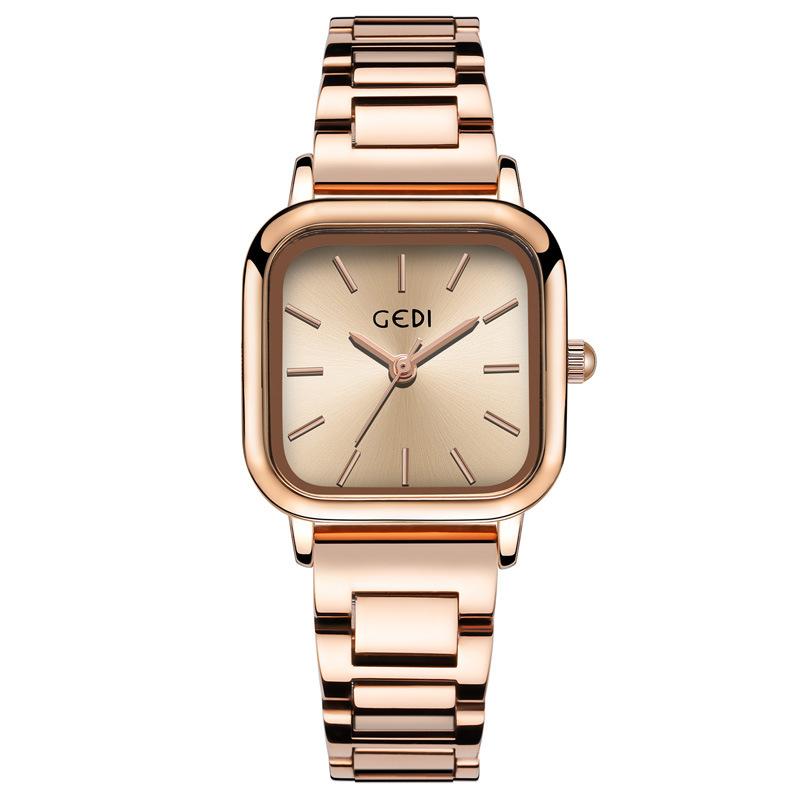 Simple Retro Niche Roman Scale Temperament Small Square Plate Watch Women S Student Steel Belt Quartz Watch