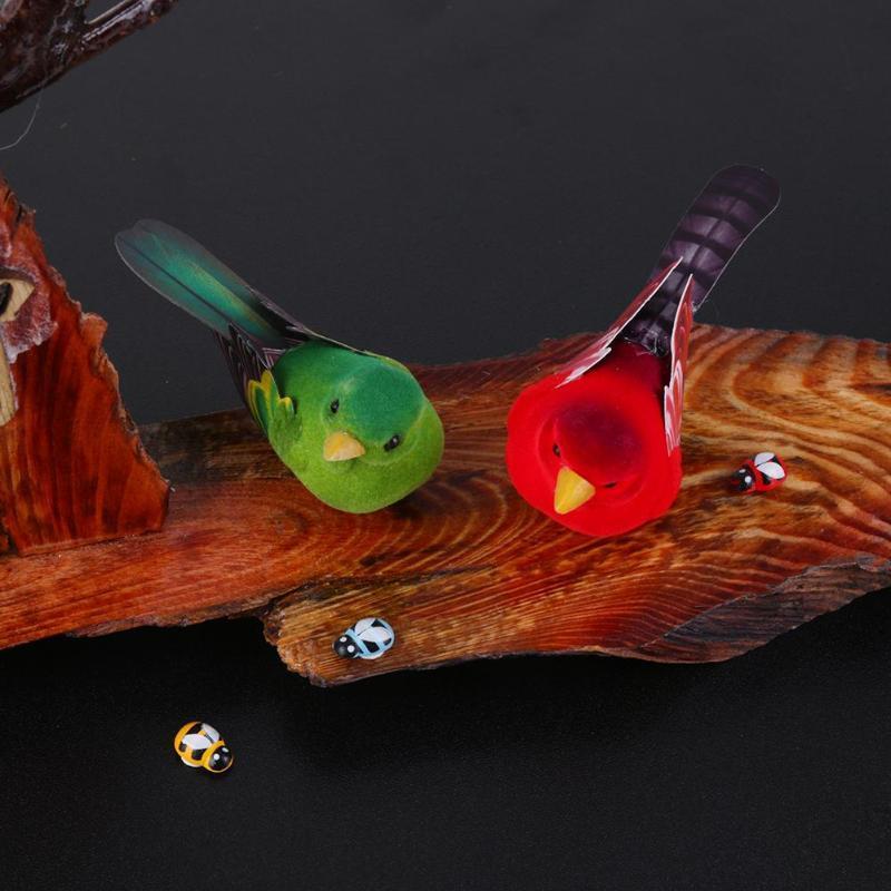 1/2pcs/Pack Cute Artificial Bird Home Table Garden Decoration Ornament Gift for Friend Cute Mini Foam Feather Bird Sparrow Tit