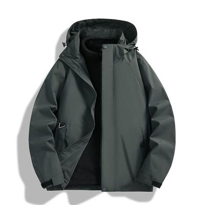 Autumn and Winter New Outdoor Couple Three-in-one Jacket Men's Waterproof Decontamination Removable