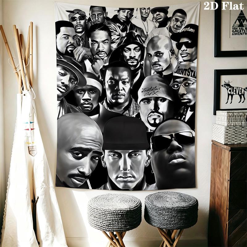 Rap Legends Visual Celebration Threepiece Set 1 Duvet Cover 2 Pillowcase Without Core Soft And Comfortable Christmas Birthday Gift