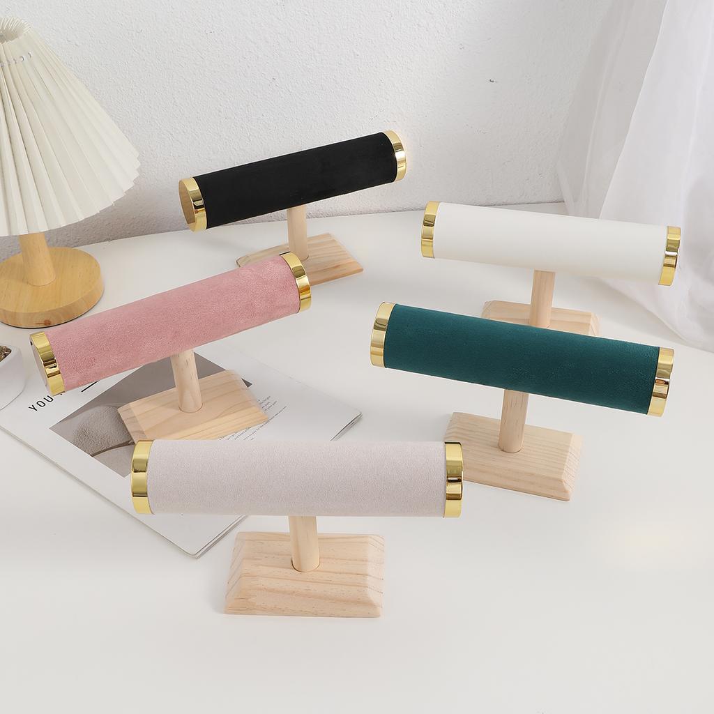 Stojan na náramky na šperky Vertikální T-tyč Věžový organizér na gumičky do vlasů Domácí organizace Scrunchies Stolní vitrína