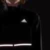 adidas Jaqueta Feminina com Zíper e Gola Alta com Estampa de Logo Preto GU3834