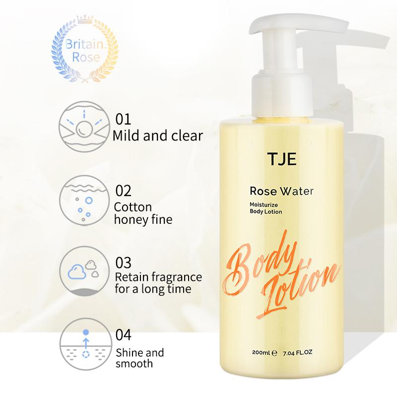 TJE Rose Water MoisturizeBody Lotion 200ml Feuchtigkeitsspendende Körperlotion mit langanhaltendem Duft