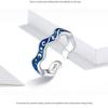 Everle Blue Starry Sky Sterling Silver Gold-Plated Open Ring S925