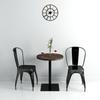 Vidaxl Stolik Bistro Z Mdf, Stalowa Podstawa, 60X75 Cm, Ciemny Jesion